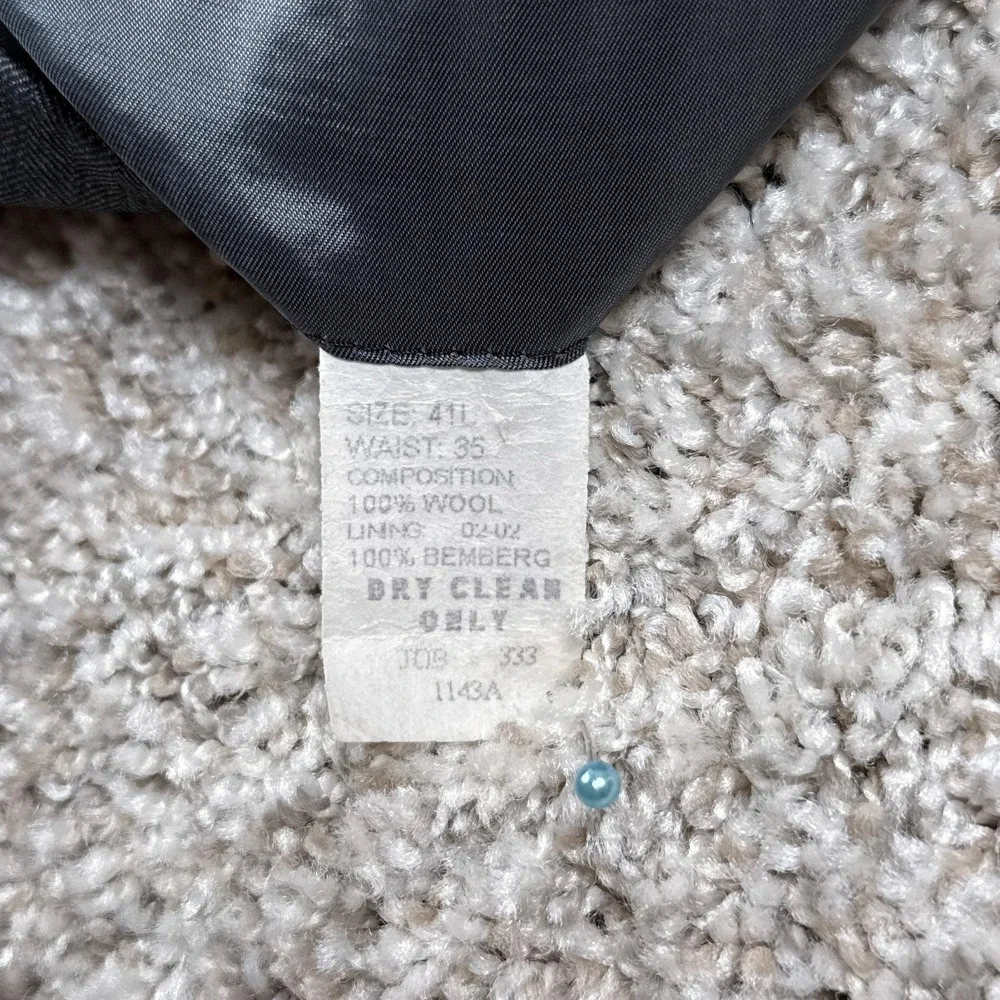 Jos A Bank‎ Blazer Mens 41L Gray Wool Signature Collection Sport Coat Jacket